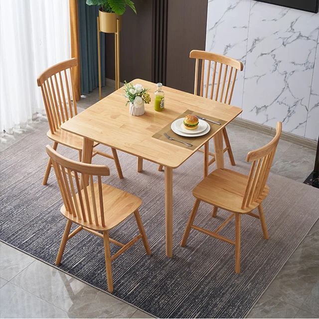 단단한 나무 식탁 및 의자 세트: 스타일, 편안함, 기능성의 완벽한 조화
