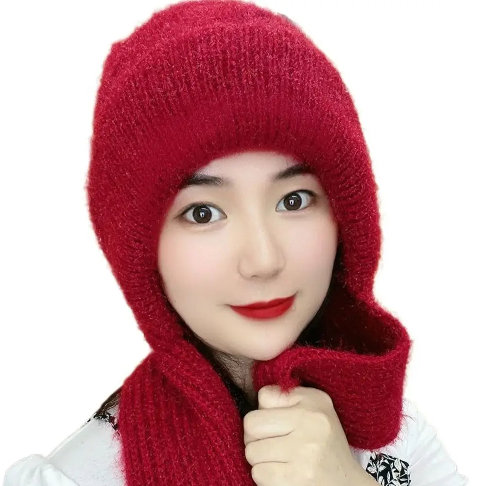 Acquista Sciarpa con cappuccio integrato antivento, ispessimento,  protezione per le orecchie, berretto invernale, sciarpa da donna