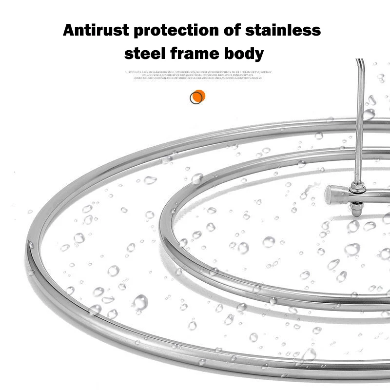 Round Spiral Quilt Sheets Hanger Stainless Steel Rotating Drying Rack Save Space for Clothes Blanket Hanger Outdoor Home Balcony 5