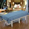 Beauty Salon Thickened Bed Sheets with Hole Physiotherapy Massage Spa Solid Color Lace Cotton Linen Bed Cover Bedspread 4