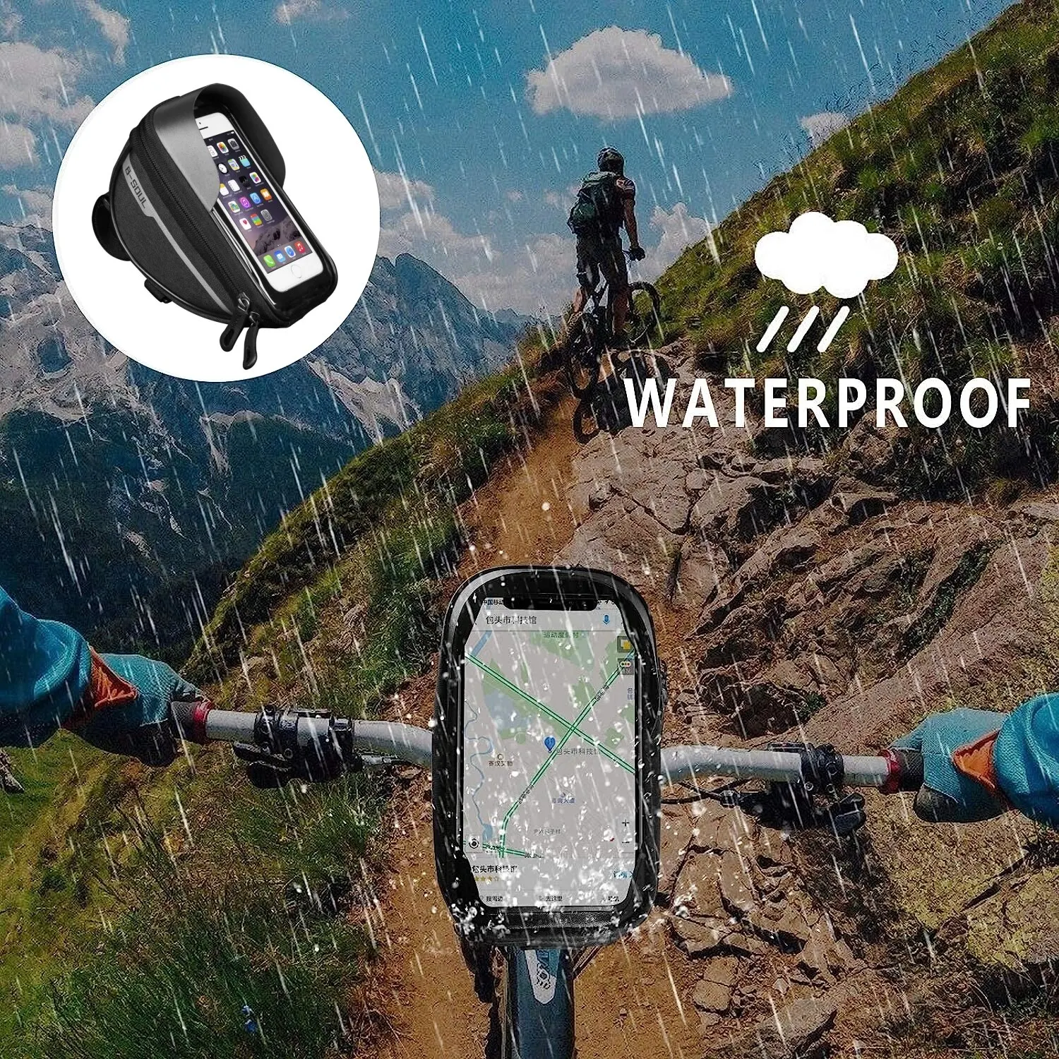 Bicycle Bag 1L Frame Front Top Tube Bike Bag Handlebar Mtb Touch Screen Cycling Phone Holder Accessories