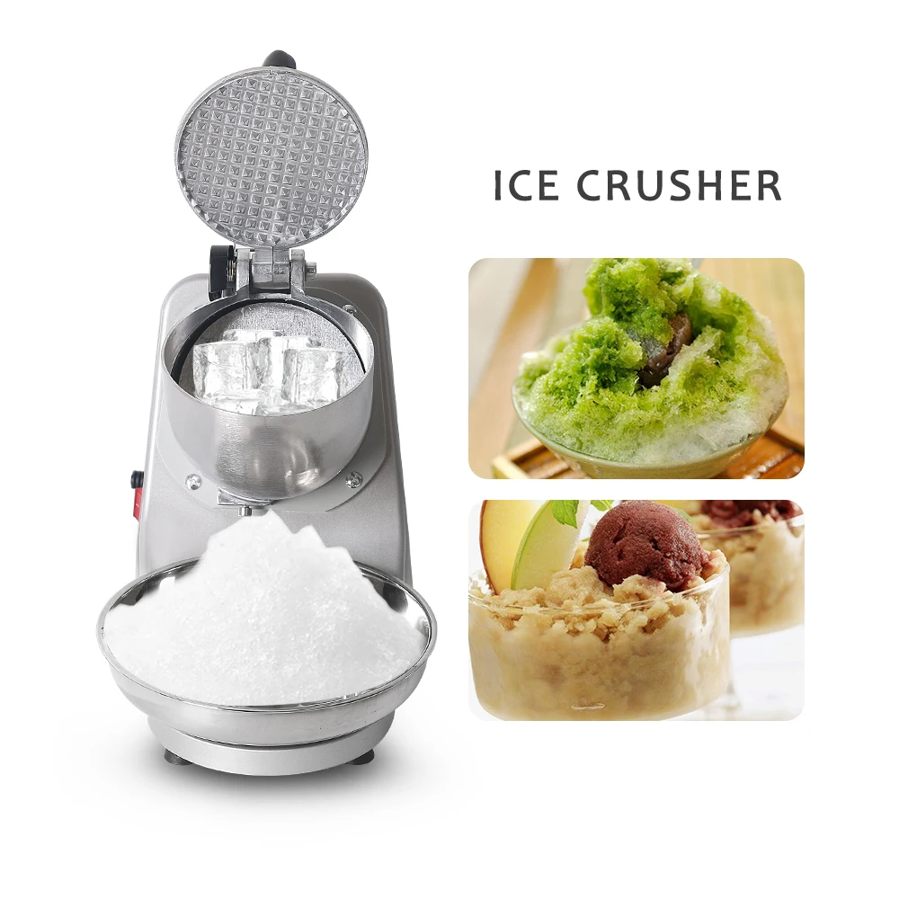 ITOP Ice Crusher Smoothie Maker Ice Shaver Machine Electric Semi-automatic Snow Cone Maker Stainless Steel Shaved Ice Machine stainless steel semi automatic ice crusher