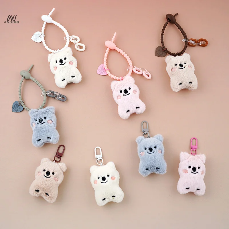 Simpatico Peluche Koala Portachiavi Giocattolo Imitazione Pelliccia Di Coniglio Soffice Peluche Koala Bambola Giocattoli Zaino Borsa Ciondolo Ragazza 