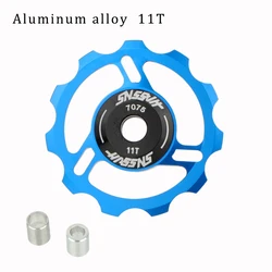 High-Performance Bicycle Derailleur Pulley Wheel with Ceramic Bearings (HA 11T Blue Metal)