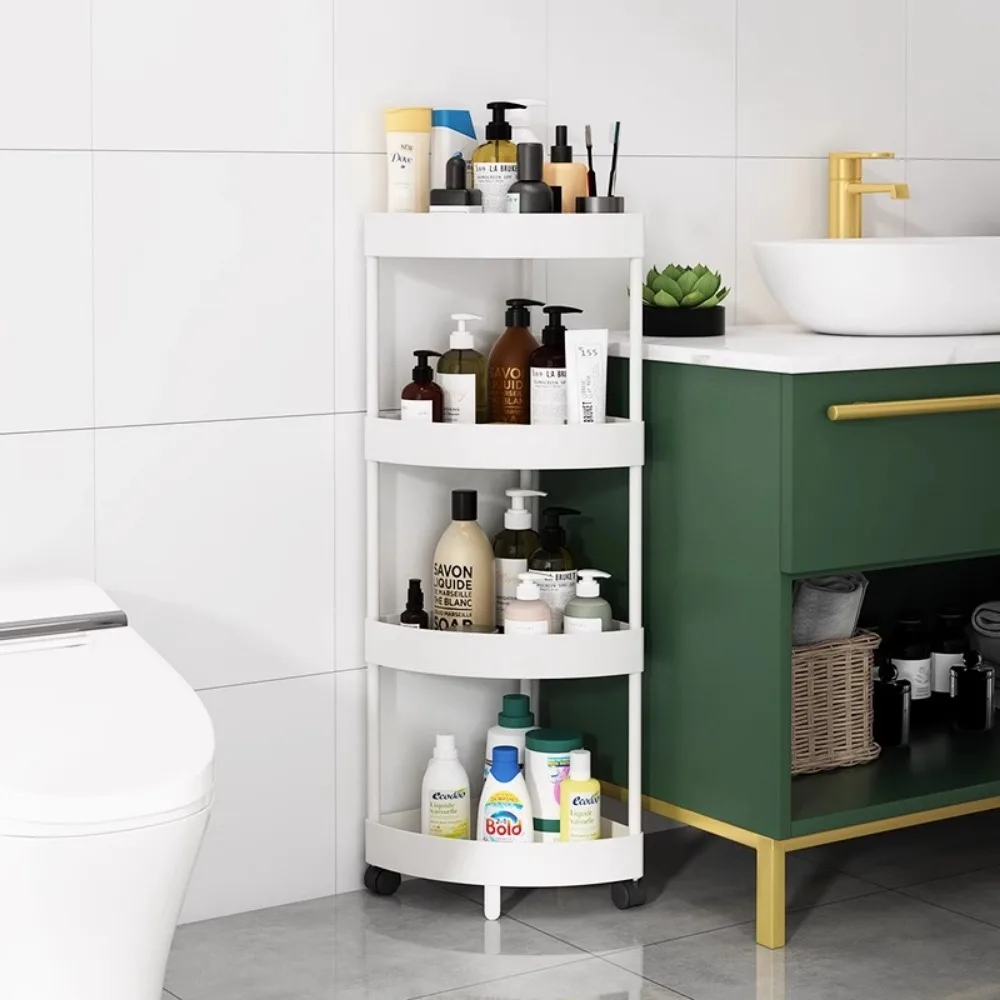 3/4/5 Tier Storage Shelf Large Capacity Movable Portable Bathroom Triangle Shelf Kitchen Bathroom Organizer storage rack,bathroom shelf,bathroom shelf rack,bathroom storage rack,wall shelf organizer,wall shelf,countertop storage rack