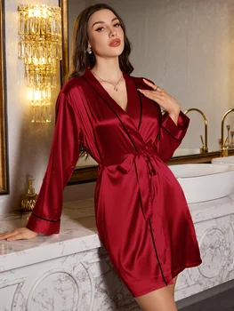 Elegant Silk Night Robe