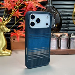 Premium Magnetic Real Carbon Fiber Kevlar Phone Case - Wireless Charging Compatible, Durable Protective Cover - iPhone 17 Pro (Blue)