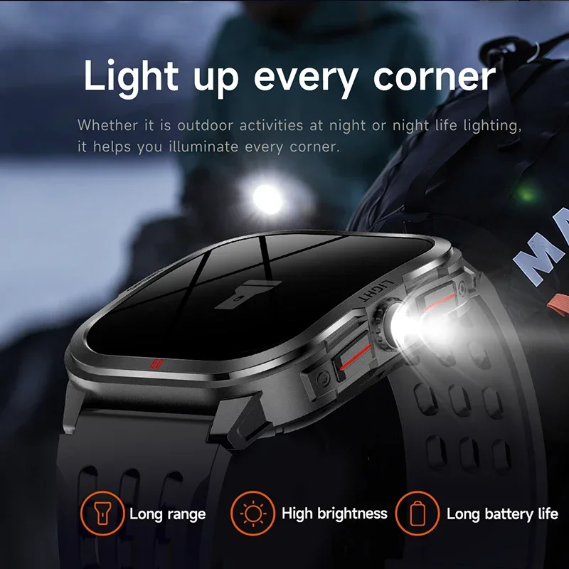 Luxury Military Man Smart Watch 3D UI Wireless BT Call Fitness Hours 3ATM Waterproof Sports Smartwatch for Men IOS Android 2025