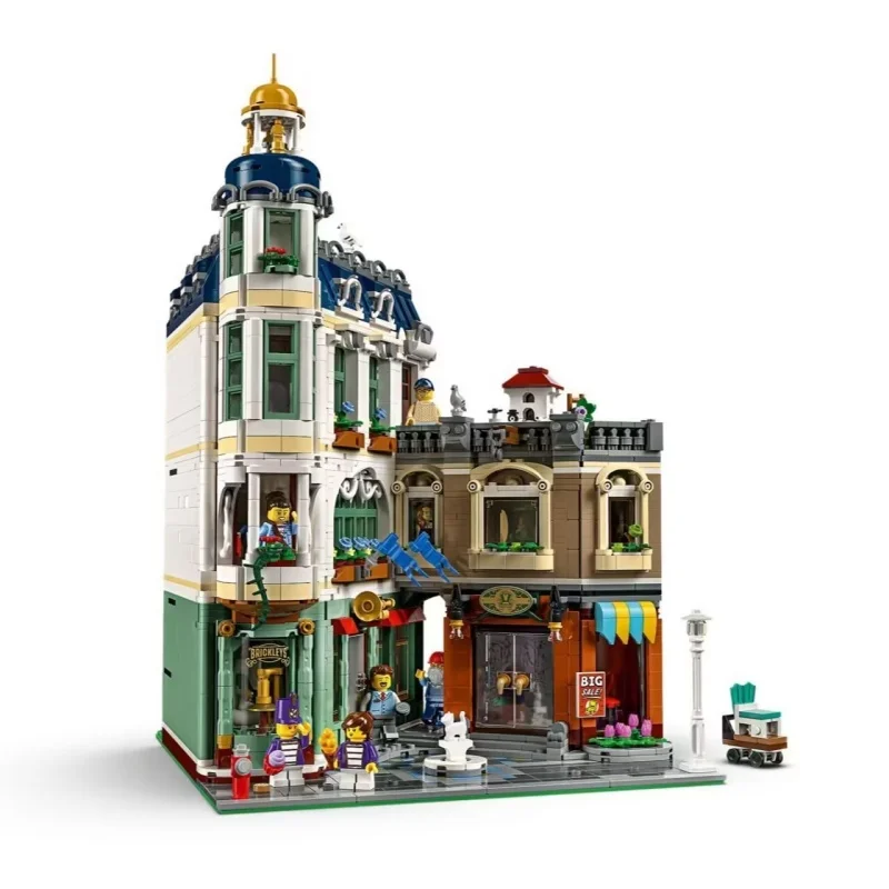 2026NEW MOC 11371 3456PCS 쇼핑 스트리트 코너 스트리트 대체 빌딩 블록 모델 어린이 조립 장난감 생일 선물