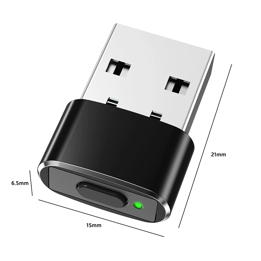 미니 마우스 지글러 ON/OFF 단추 USB 자동 마우스 지글러 무버, 탐지 불가 플러그 앤 플레이, 노트북 데스크탑용 깨우기 유지