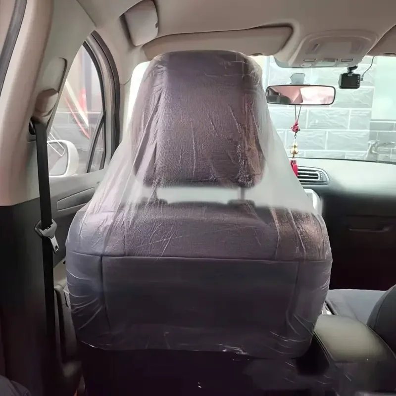10 pezzi coprisedili per auto usa e getta protettivi anti-fouling protezione antipolvere impermeabile forniture interne per auto universali - immagine 4
