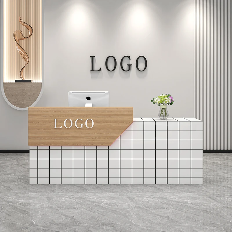 Simple Reception Desk Furniture Company Fronts Small Cashier Desk Bar Clothing Stores Beauty Salons Barber Shops Counter Table