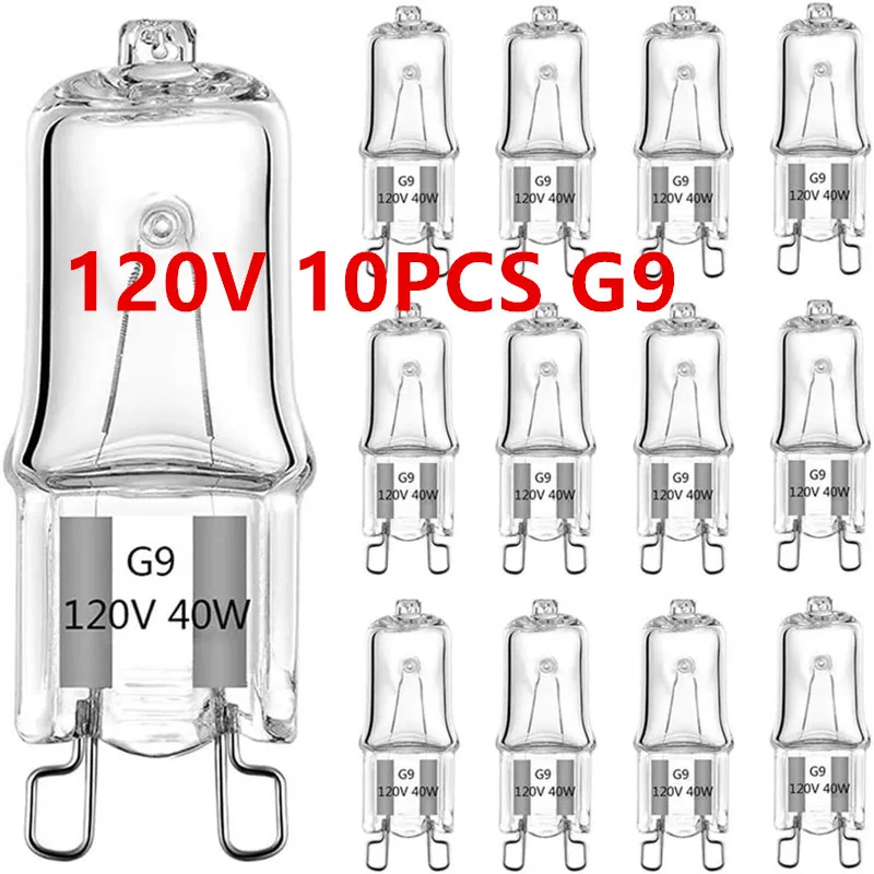 10pcs G9 Eco Halogen light bulbs G9 220V 20W / 25W / 40W / 60W Capsule LED  Lamp Bulbs Inserted Beads Crystal Lamp Halogen Bulb - AliExpress