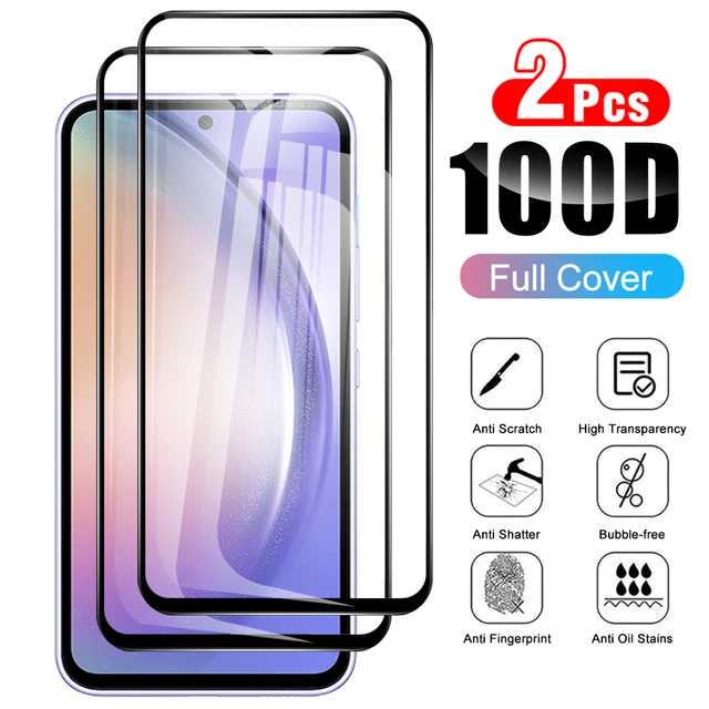 Protecteur d'écran, 2 pièces, Film de protection à couverture complète en verre  trempé pour Samsung Galaxy A54 A54 5G 6.4 pouces - AliExpress