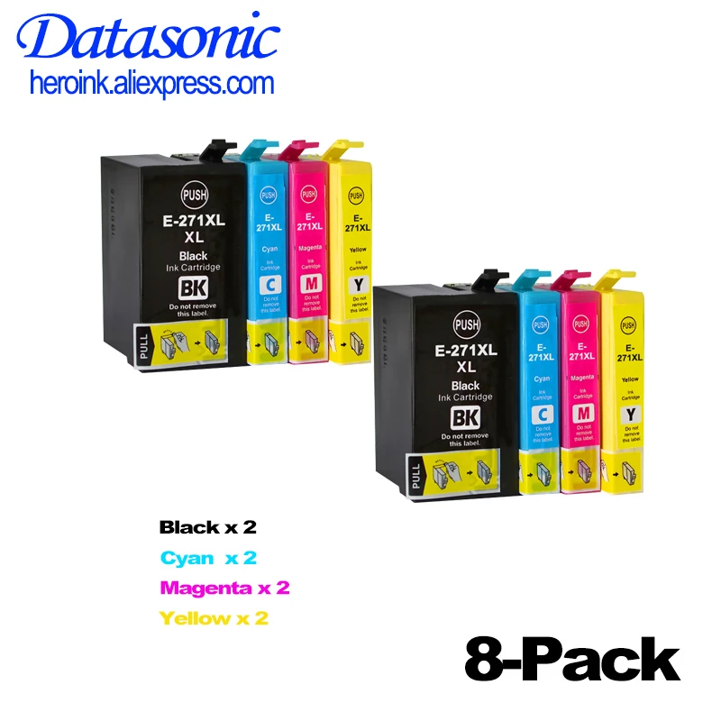 8x Compatible Epson 27 27XL Ink Cartridges for Epson WorkForce WF-7710 WF-7720  WF-7210 WF-7610 WF-3620 WF-3640 WF-7110 WF-7620 - AliExpress