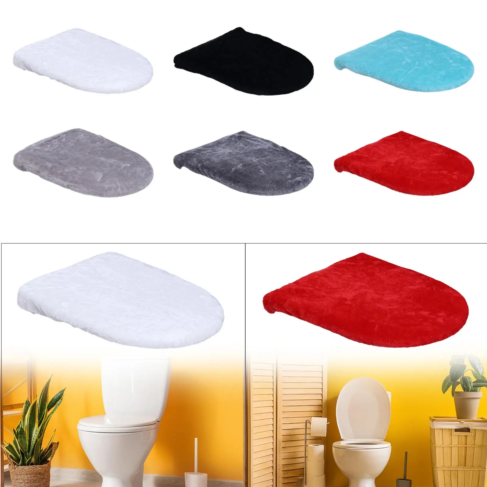 Toilet Lid Seat Cover Toilet Seat Mat Lightweight Washable Seat Cushion Absorbent for Bathroom Traveling Apartment Bar