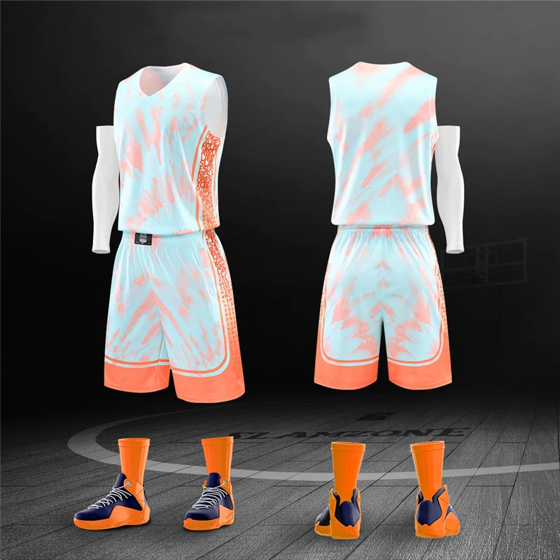 TANANSTY 4XS-7XL Oversized Basketball Jersey for Men Kids 2023 New in 2 Piece Shirt & Shorts Sportswear Male