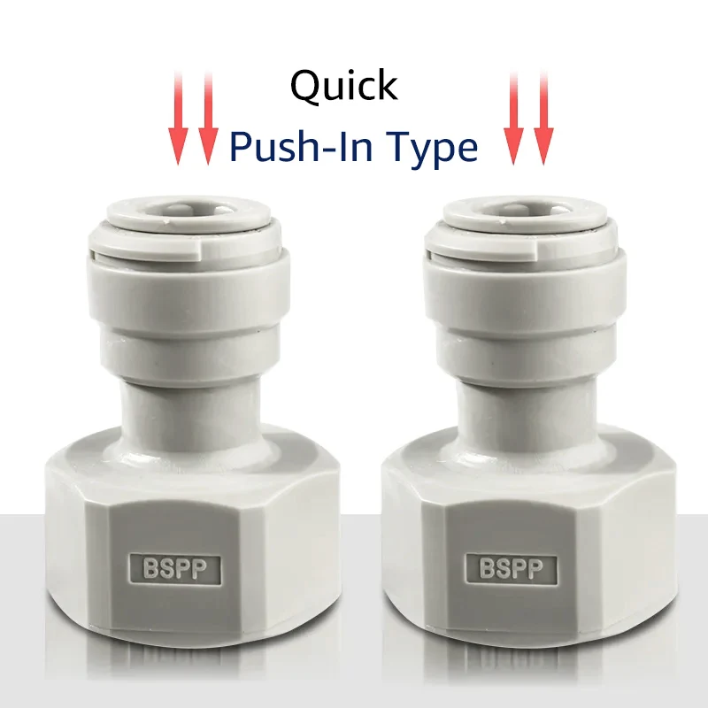 ELECQUEEN Tubing Quick Joint 9.5mm(3/8) push fit x 5/8'' female adapter Homebrew Hose Quick Connecter for Keg Coupler Tap Shank tubing quick joint