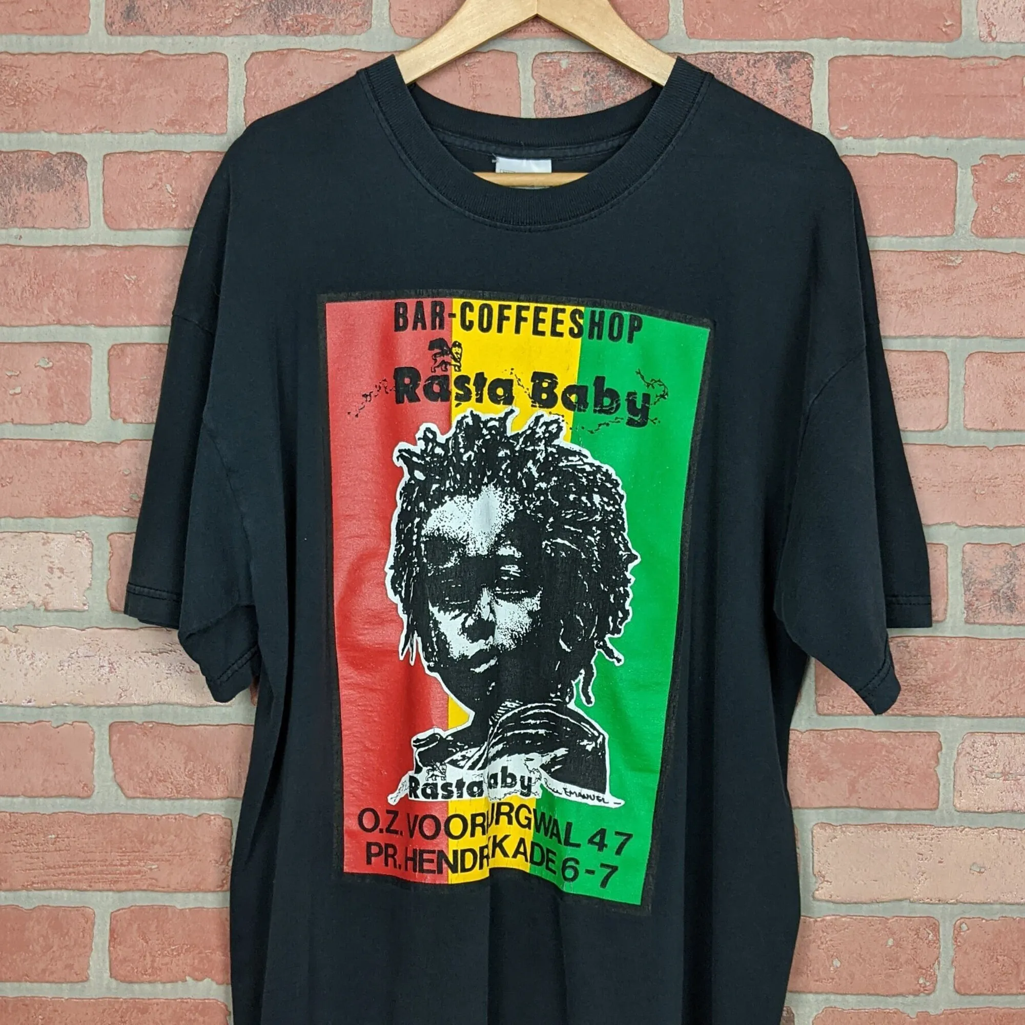 Maglietta Artistica Originale Vintage Anni '90 Rasta Baby Extra Large