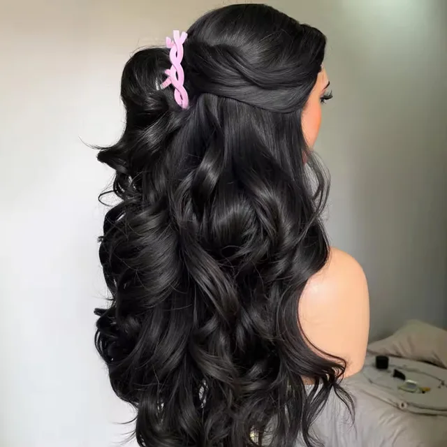 Perruque brésilienne Body Wave 13x6, 38 pouces, en cheveux humains, avec dentelle frontale HD transparente, 13x4, densité 200, pré-épilée 1