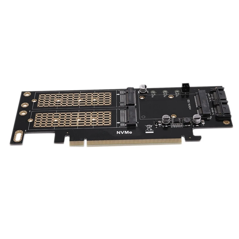 확장 카드 어댑터 카드 B + M 키 MSATA, 2X M.2 Nvme NGFF-Pci-E 4X 3 in 1