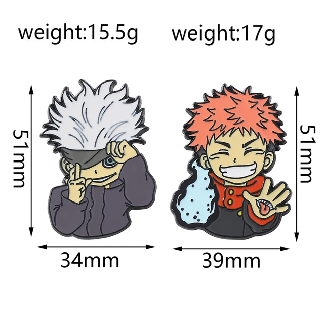 Anime Jujutsu Kaisen Pins Brooch Gojo Satoru Itadori Yuji Fushiguro Megumi  Cosplay Metal Chain Badge Brooches Christmas Jewelry