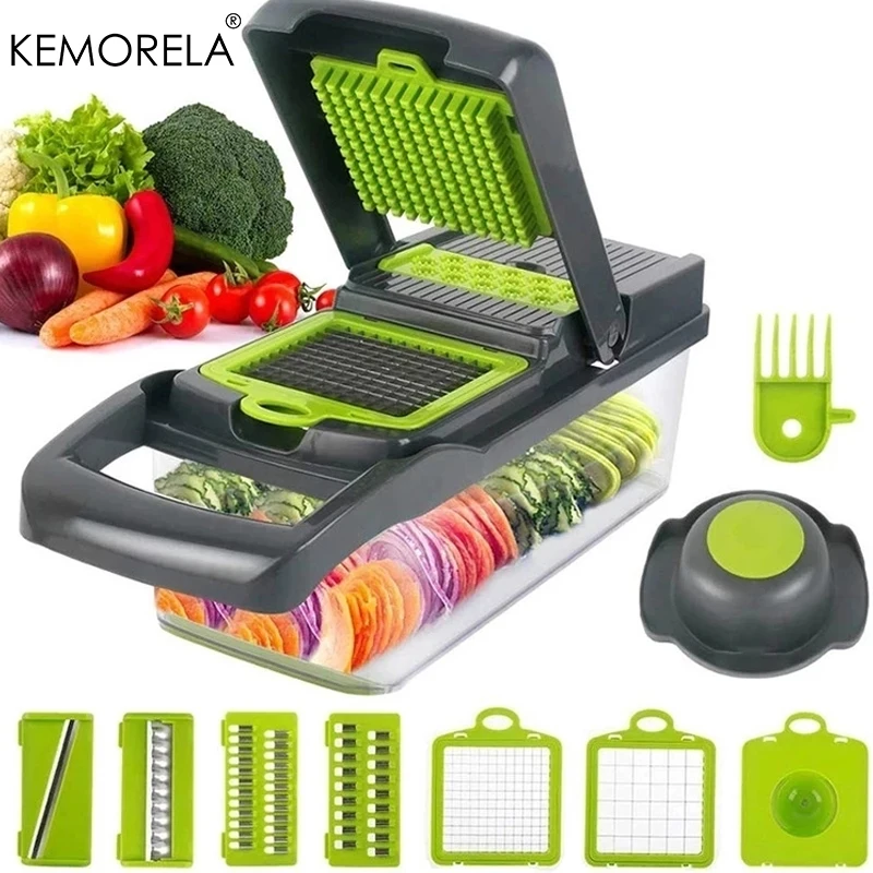 Multifunctional Vegetable Cutter Shredders Slicer With Basket Fruit Potato  Chopper Carrot Grater Slicer Mandoline For Kitchen - Fruit & Vegetable  Tools - AliExpress