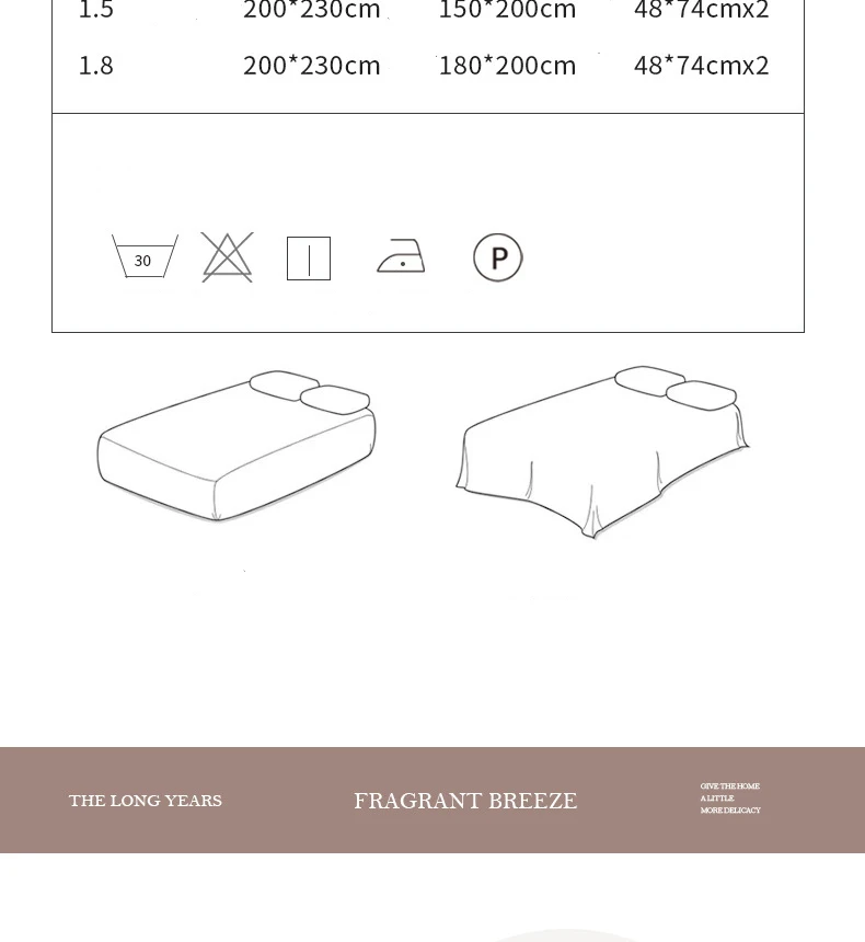 Description Picture 6 of itemRuffles Striped Bedding Bed Sheet Duvet Cover Fitted Full Bedspreads Sets AB Double-sided Skin-friendly Summer Bedroom Linens