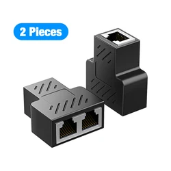Ethernet RJ45 Splitter and Network Cable Extender Adapter (RJ45 2IN1 - 2PCS)