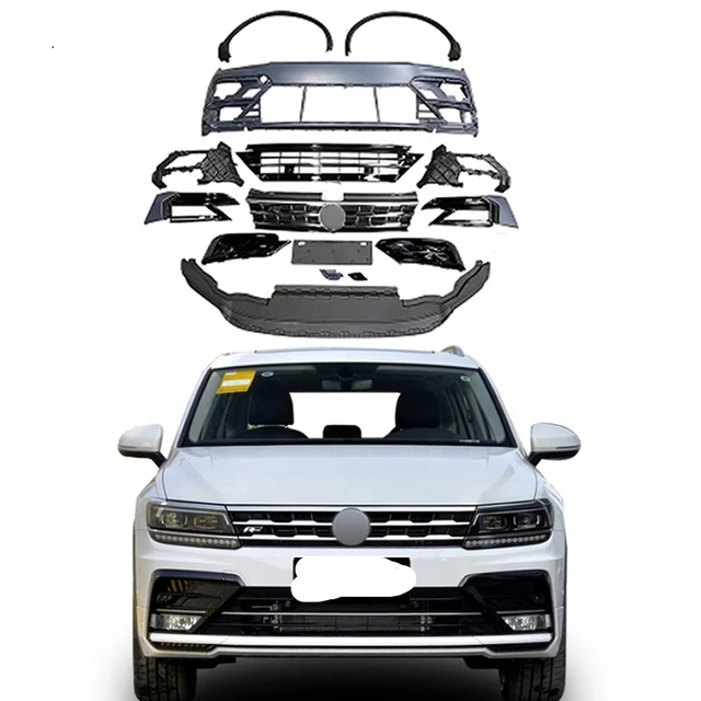 Tiguan Accessories R line Front Bumper For Tiguan 2021 2022 2023 Upgrade VW  Tiguan R-line Body Kit - AliExpress