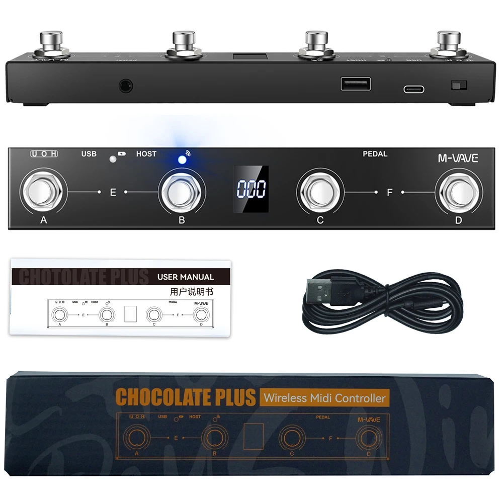 期間限定:M-vaveChocolatePlus MIDI Controller M-vave チョコレート プログラマブル BT MIDI コントローラー 4