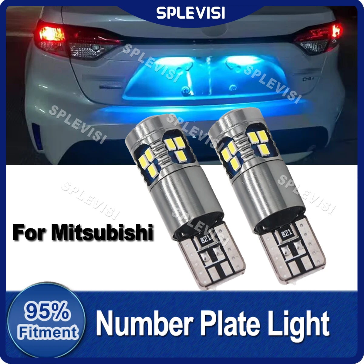 

2x T10 W5W LED License Plate Light Bulbs Relace Kit For Mitsubishi ASX Eclipse Galant Lancer Outlander Ice blue white red green