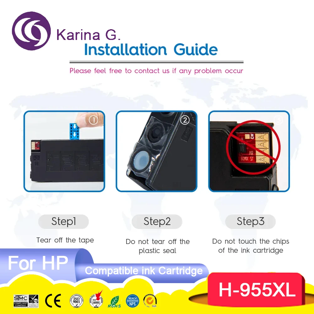 Compatible Ink Cartridge For 955 959 XL 955XL 959XL For OfficeJet Pro 7720/7730/