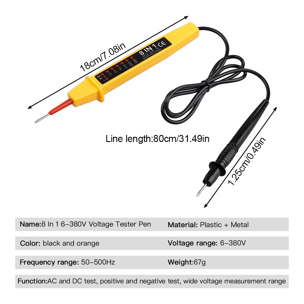 Multi-Functional Voltage and Circuit Detector Pen for Home Electrical Inspection