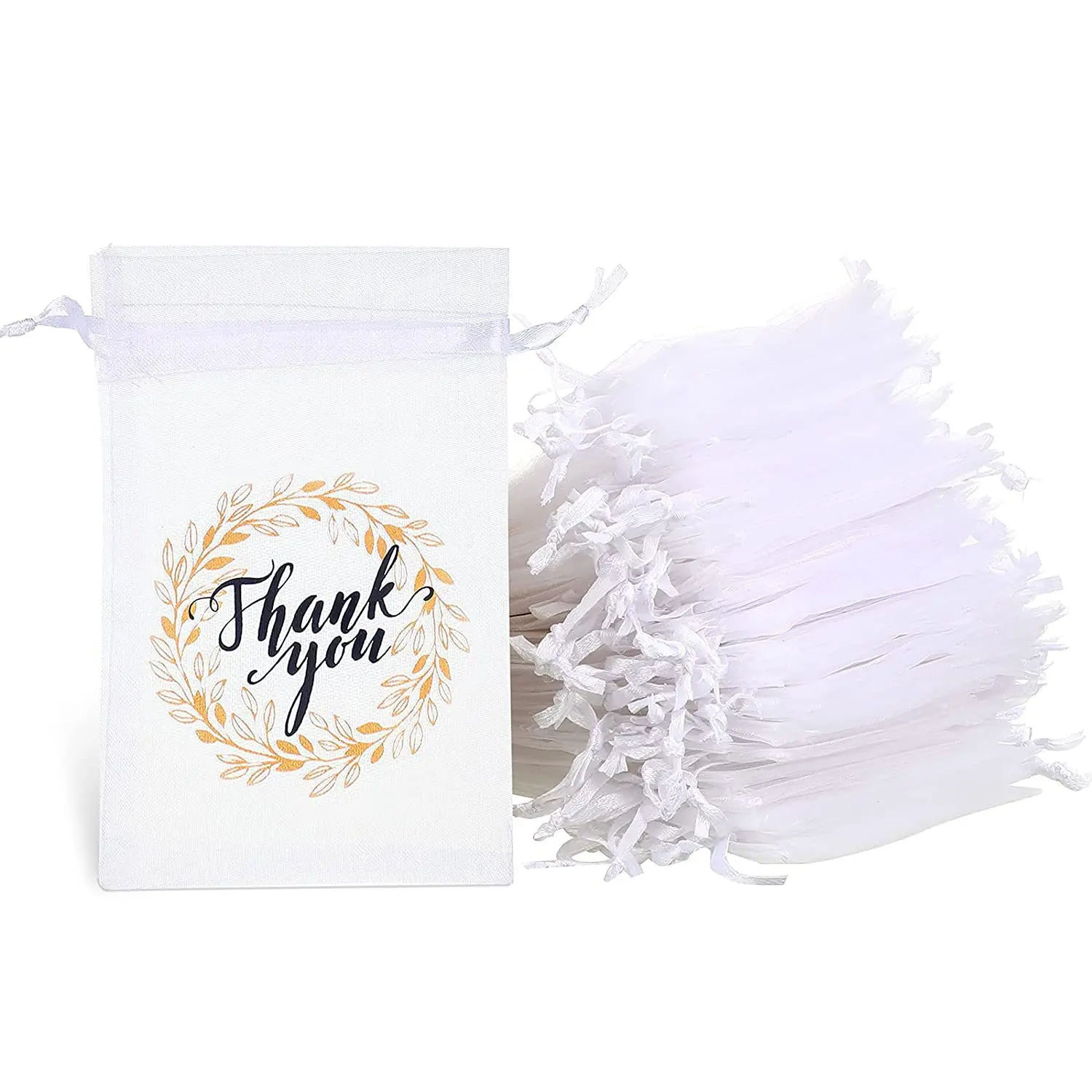 Thank You Organza 선물 가방, 보석 포장 가방, 결혼 선물 보관, 베이..