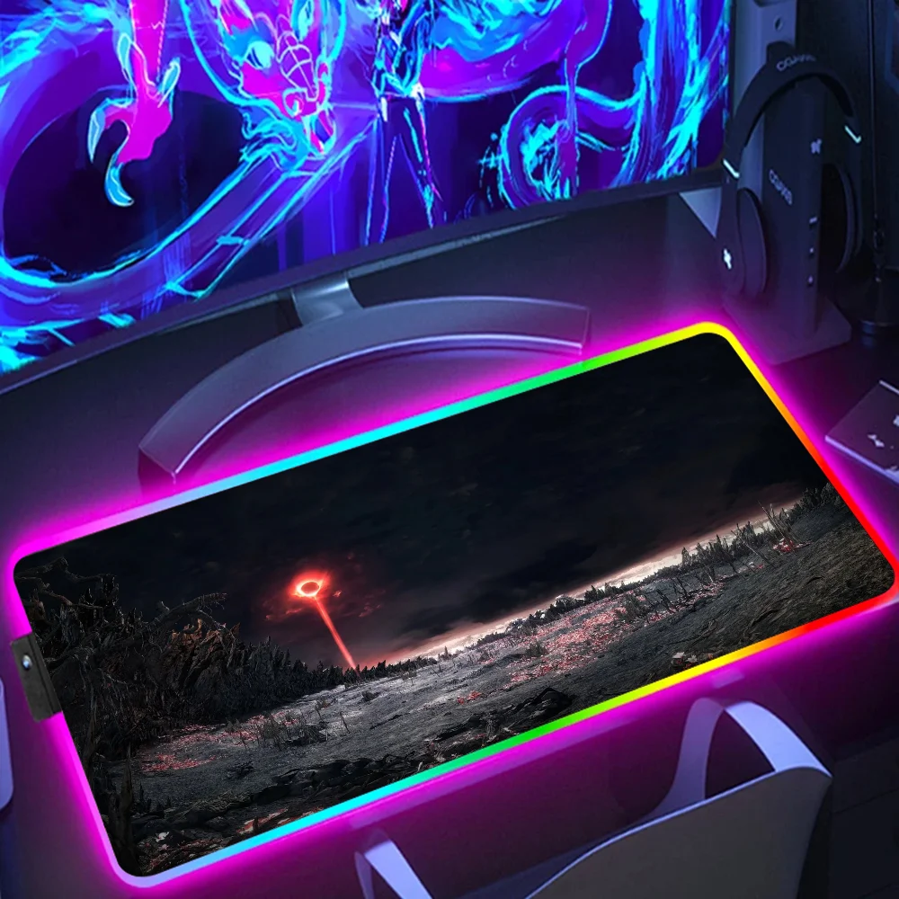 

Dark Souls Super RGB Gaming MousePad Mause Pad Anime Carpet Dragon Mouse Mat Gamer Balls Desk mat Large Pc Gamer Accessories LED