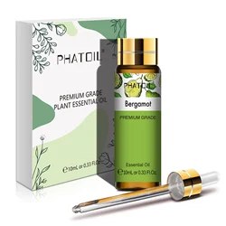 PHATOIL Aromatic Essential Oil Blend: Sandalwood & Lemon Infusion - 10ml for Diffuser and DIY Projects (Bergamot)