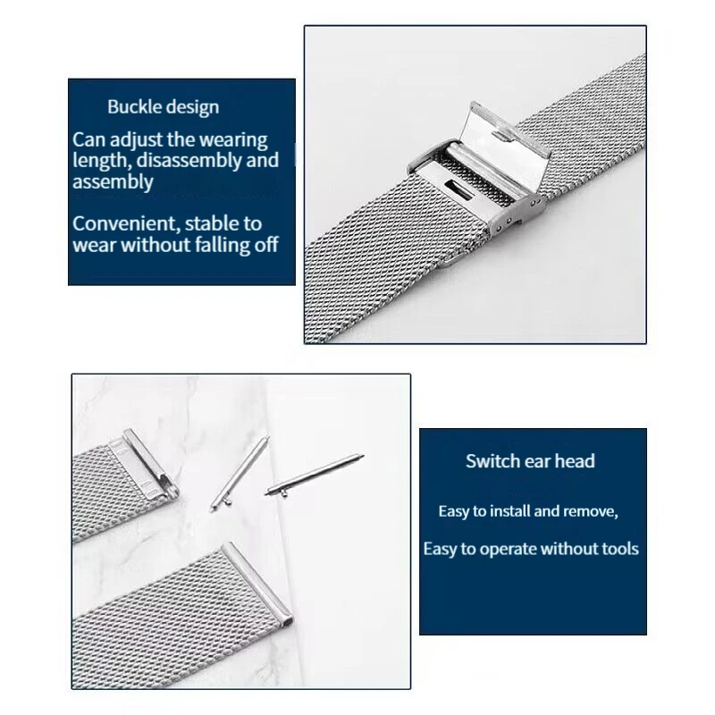 Stainless Steel Metal Watch Band Strap - Premium Design