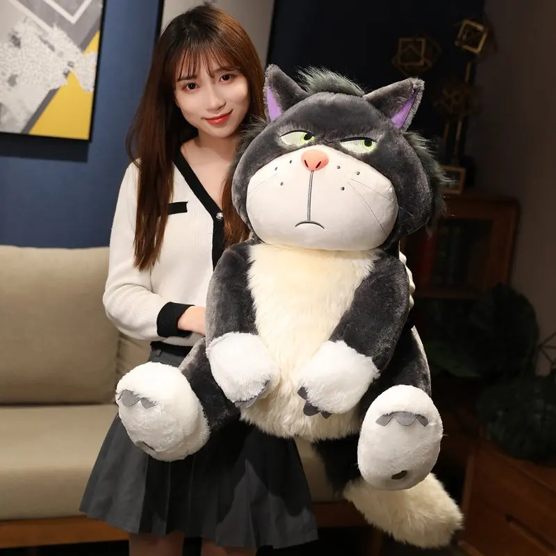 高品質猫ルシファーぬいぐるみソフト充填動物座り人形ベッド装飾
