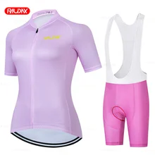 

Pro Cycling Sets 2022 RAUDAX Woman Mountain Bike Uniform Summer Cycling Jersey Set Road Bicycle Jerseys MTB Sports Bicycle Wear