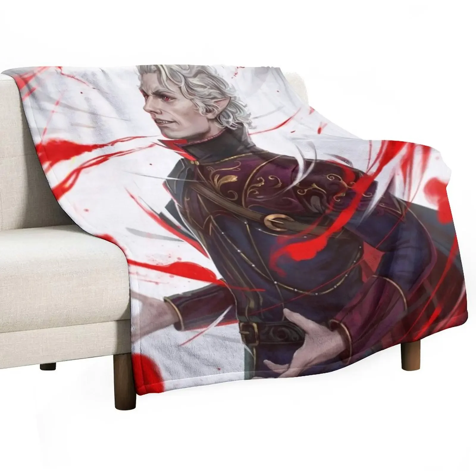 

Astarion blood Throw Blanket Retros Beach Luxury Throw Blankets