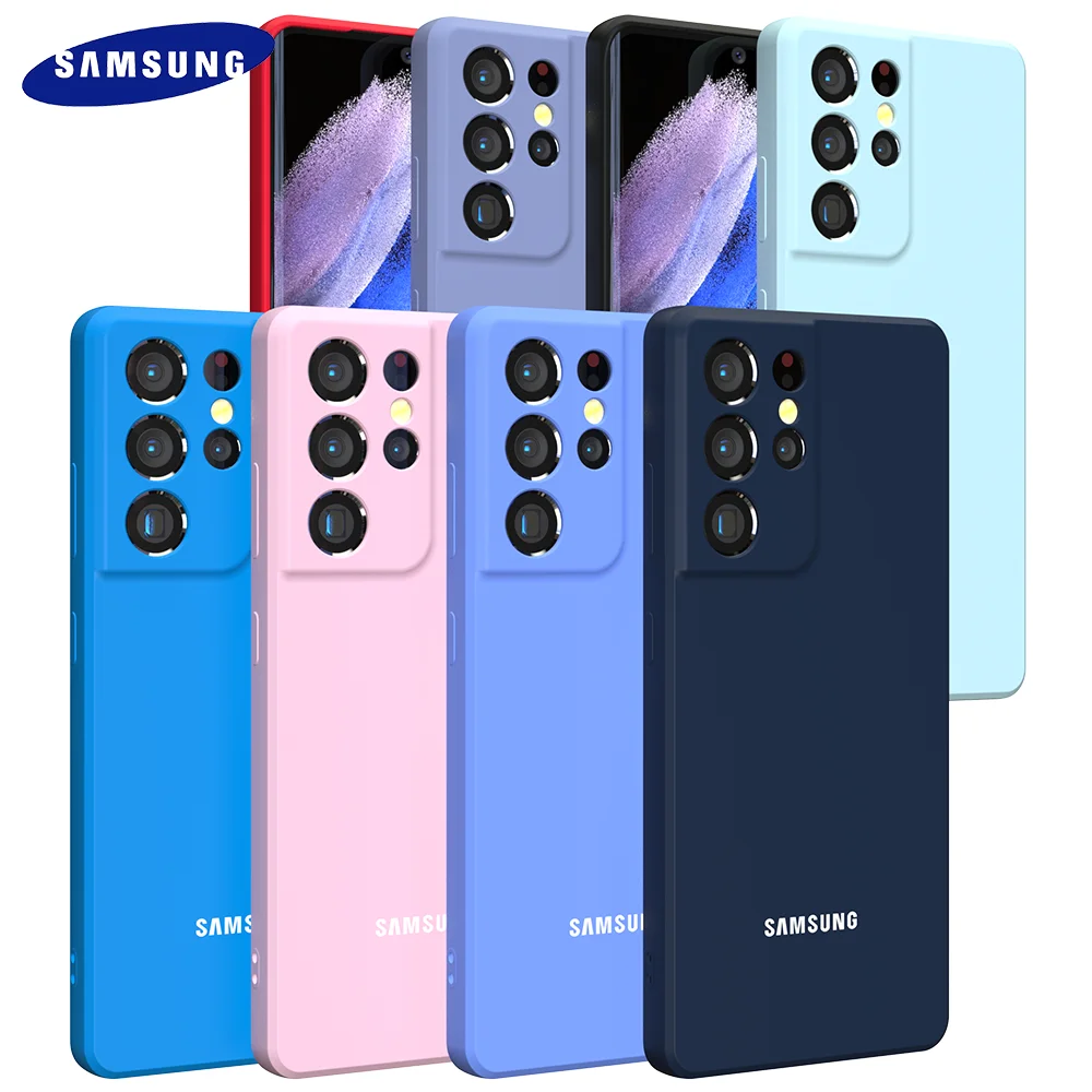 Samsung Galaxy S21 S21Ultra S21Plus Case Silky Silicone Soft-Touch Back Cover For Galaxy S 21 S30 Plus Ultra Protective Coque best galaxy s22 ultra case