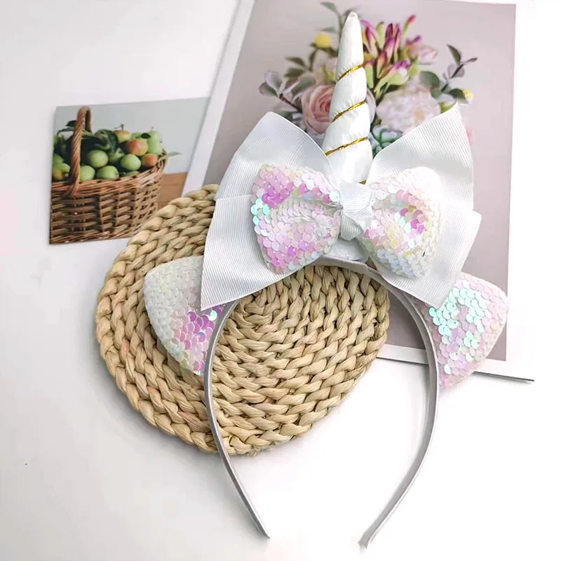 

1 шт. модный мультяшный Единорог Череп Скелет бант повязки для волос для женщин девушек