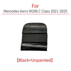Luxury Car Rear Bumper Tow Hook Cover Cap - White/Black Finish (Black and Unpainted)