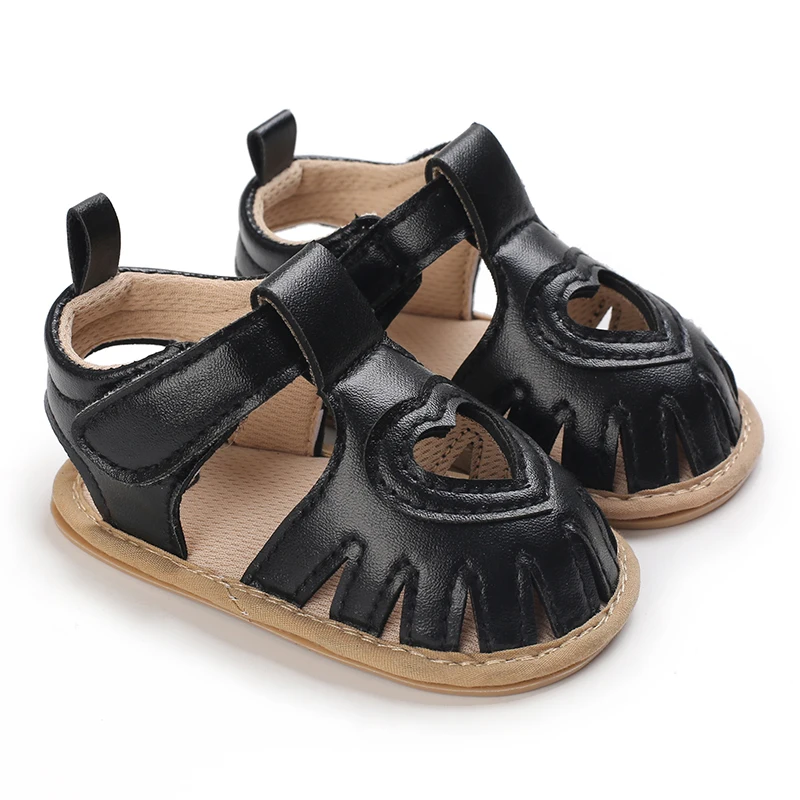 New Summer Newborn Girls Anti Slip Walking Shoes Comfortable Beautiful Hollow Heart Fashionable And Cute Sandals For Girls 6