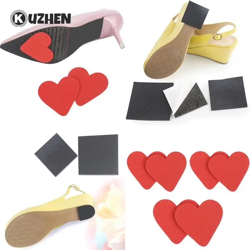 1pair Antislip Selfadhesive Shoes Mat High Heel Sole Protector Rubber