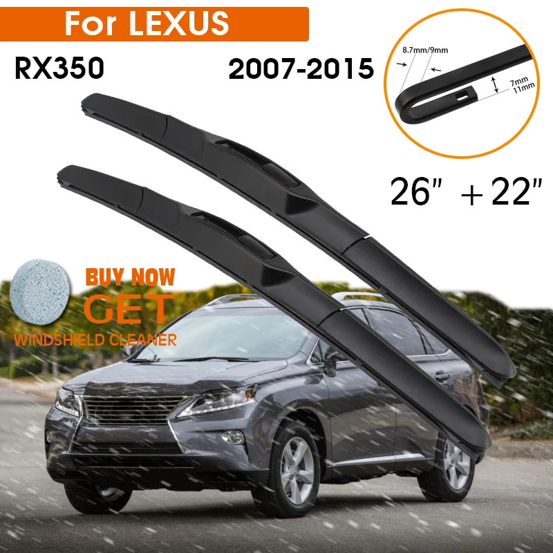 Car Wiper Blade For Lexus Rx350 20072015 Windshield Rubber Silicon