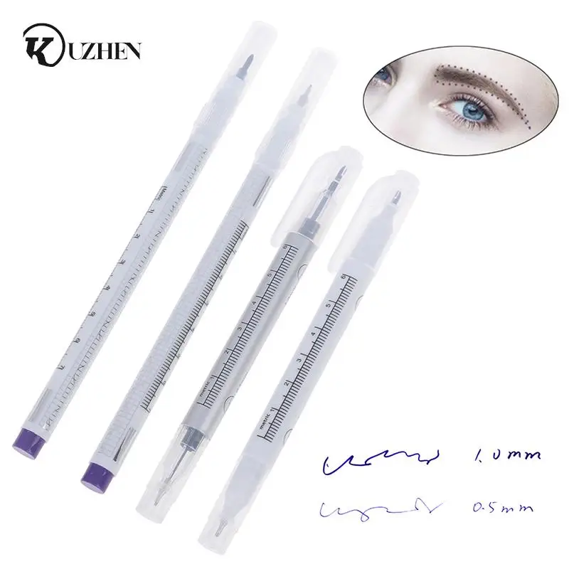 

2pcs Skin Marker Pen Sterile Eyelash Extension Fixed Point Marker Pen Skin Positioning Marker For Tattoo Eyelash Grafting Tool