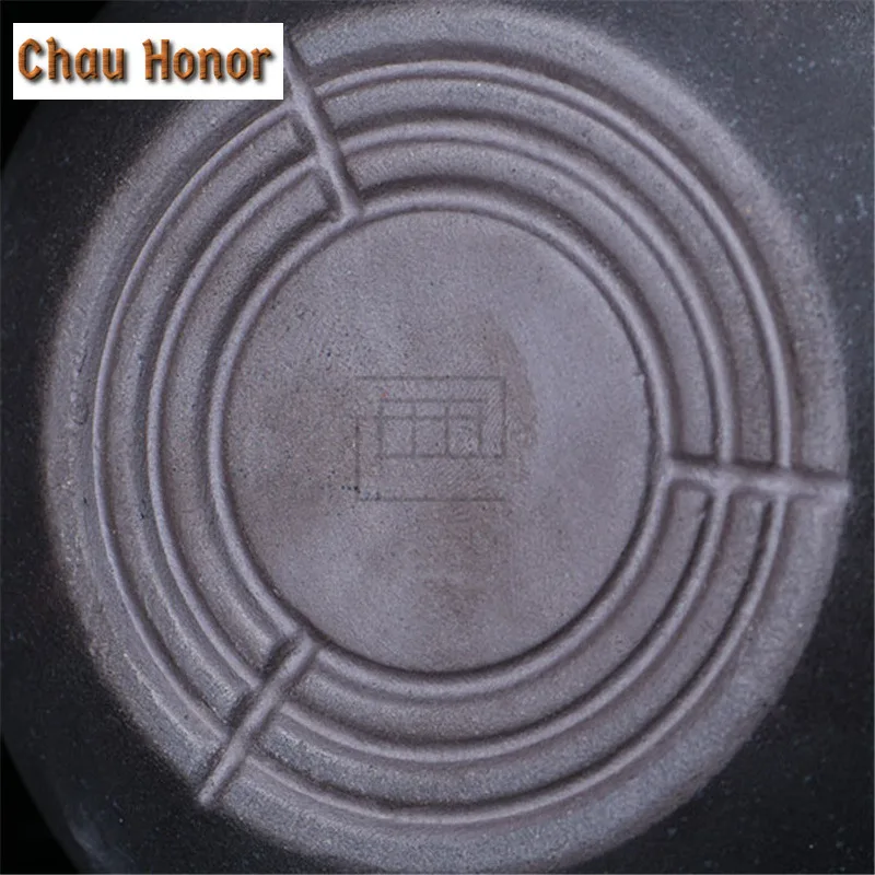 600ml Retro Large Capacity Ceramic Loop-handled Teapot Beautiful Jade Button Pottery Teakettle  Kung Fu Teaware Gift Packaging