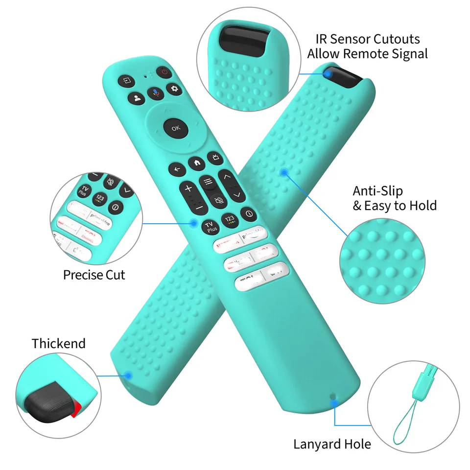 Custodia In Silicone Per Telecomando TCL – Compatibile Con RC813, RC923, RC902V – Morbida, Antiscivolo, Con Cordino Anti-smarrimento – Colore Nero - 5